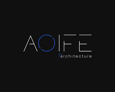 Aoife Architecture architecture black blue geometric graphic design logo logo design visual identity white