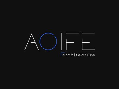 Aoife Architecture architecture black blue geometric graphic design logo logo design visual identity white