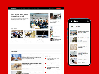 Morning - News Website Template agency blog builtwithtemplate business corporate health magazine madeinwebflow madewithwebflow magazine news news hero news landing news landing page news website newspaper politicals science spa sports webflow