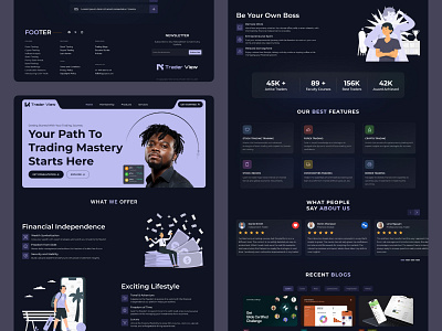 Trading Landing Page 📊💹 bmvsi crypto designinspiration dribbbleshots edech education finance financeapp investment investortools landing page product design responsivedesign saas stock stock market trading tradingplatform uiux web design