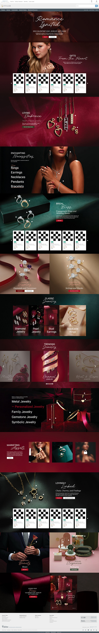 Web Design - Stuller - Valentine's Day 2024 figma ui ux web design