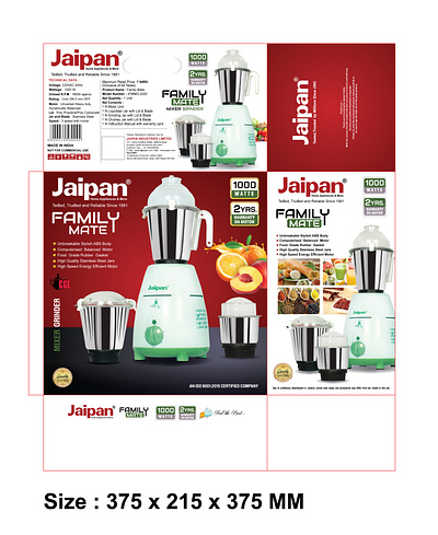 Jaipan Blender Machine Packaging Design graphic design packaging design