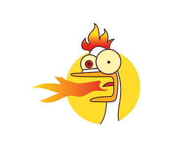 Spicy Fire Chicken. Logo bbq branding cartoon chicken crispy fastfood flame food fried fry graphic design hen hot illustration logo mascot restaurant rooster spicy streetfood