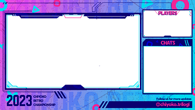 Stream overlay chiyoko game graphic design illustration overlay retro ui