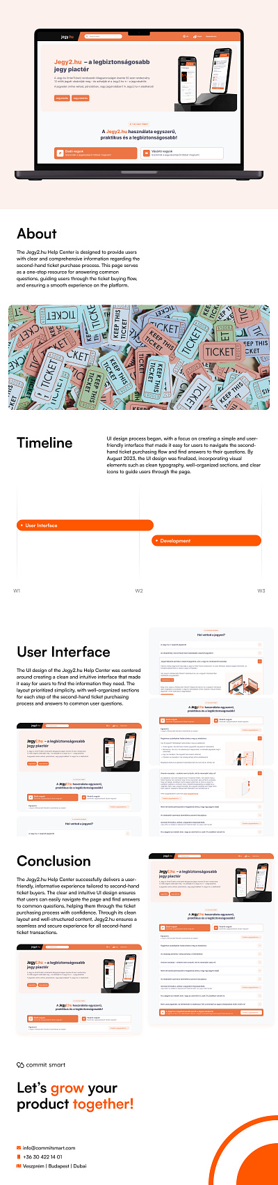 Jegy2.hu help center design ui ux