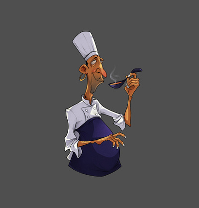 Chef Julio :) 🥣 2d animation 2dart 2dcharacter animation character characterdesign chef digital art digitalpainting drawing illustration photos