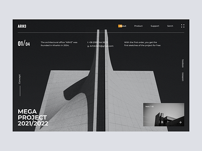 ARH3 - Architect Agency branding graphic design logo ui ux web design