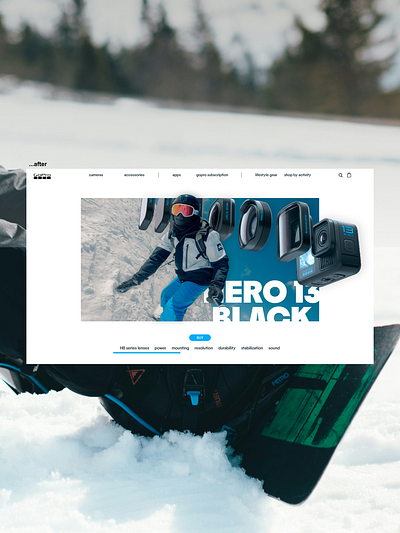 GoPro Website's redesign - concept animation branding graphic design minimal web design motion graphics sport web design ui ux web design