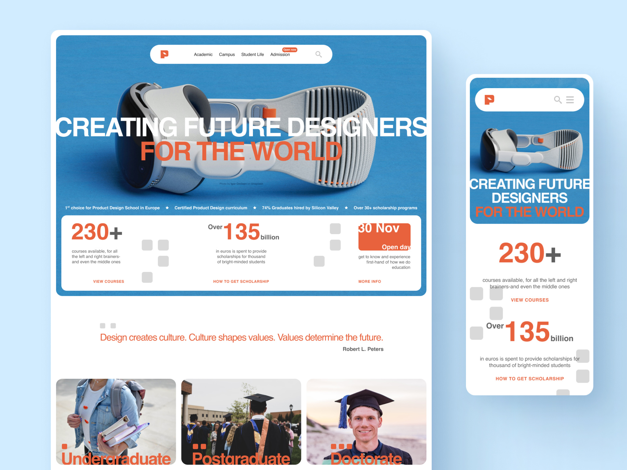 Example of Landing Page Website Design