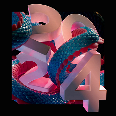 New Year 2024! 🐲 3d animation graphic design motion graphics