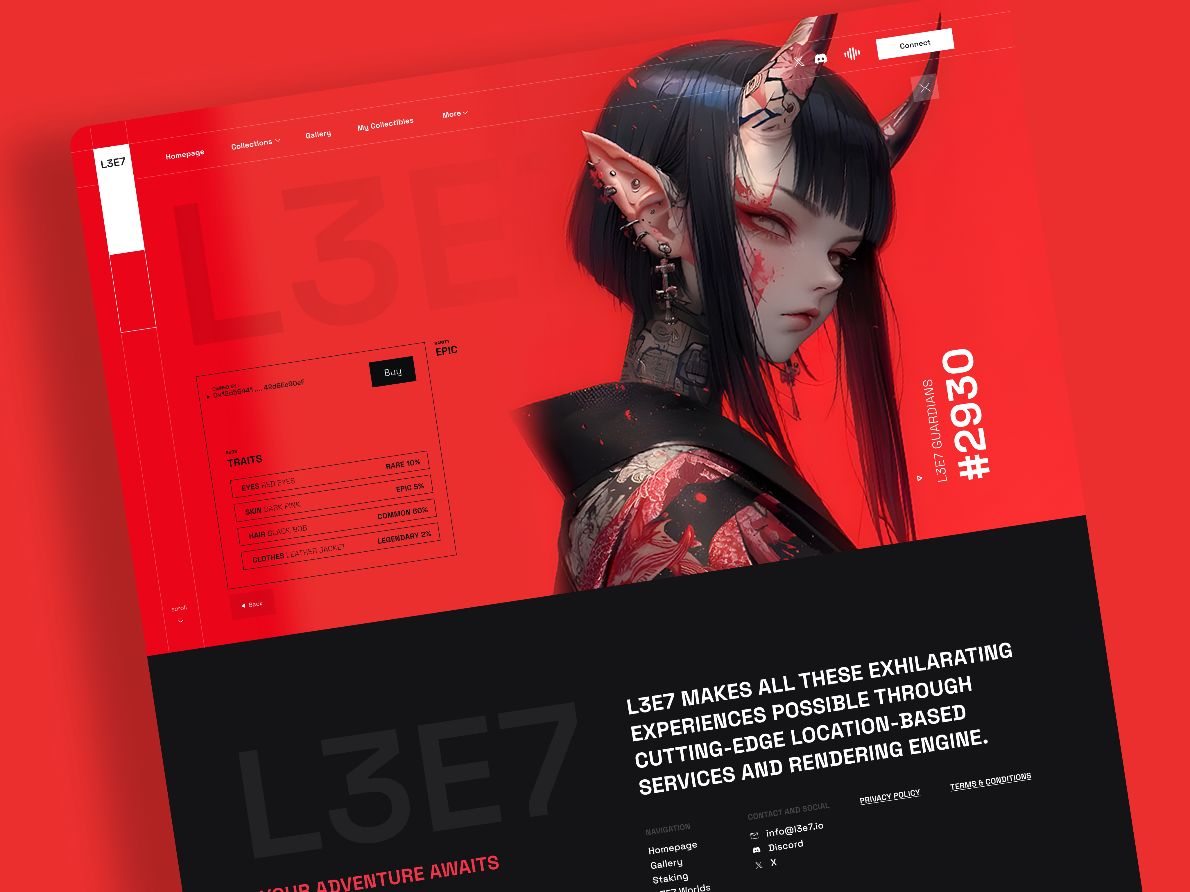 L3E7 Marketplace anime graphic design interface marketplace ui web3