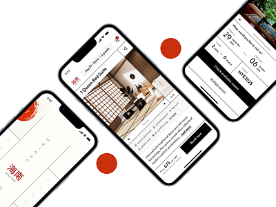 Hotel booking app booking app booking application hospitality hotel japanese style minimalistic design