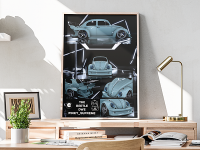 DWE 2; VW BEETLE beetle car carposter collage custom design designer graphic design poster volkswagen vw vw beetle