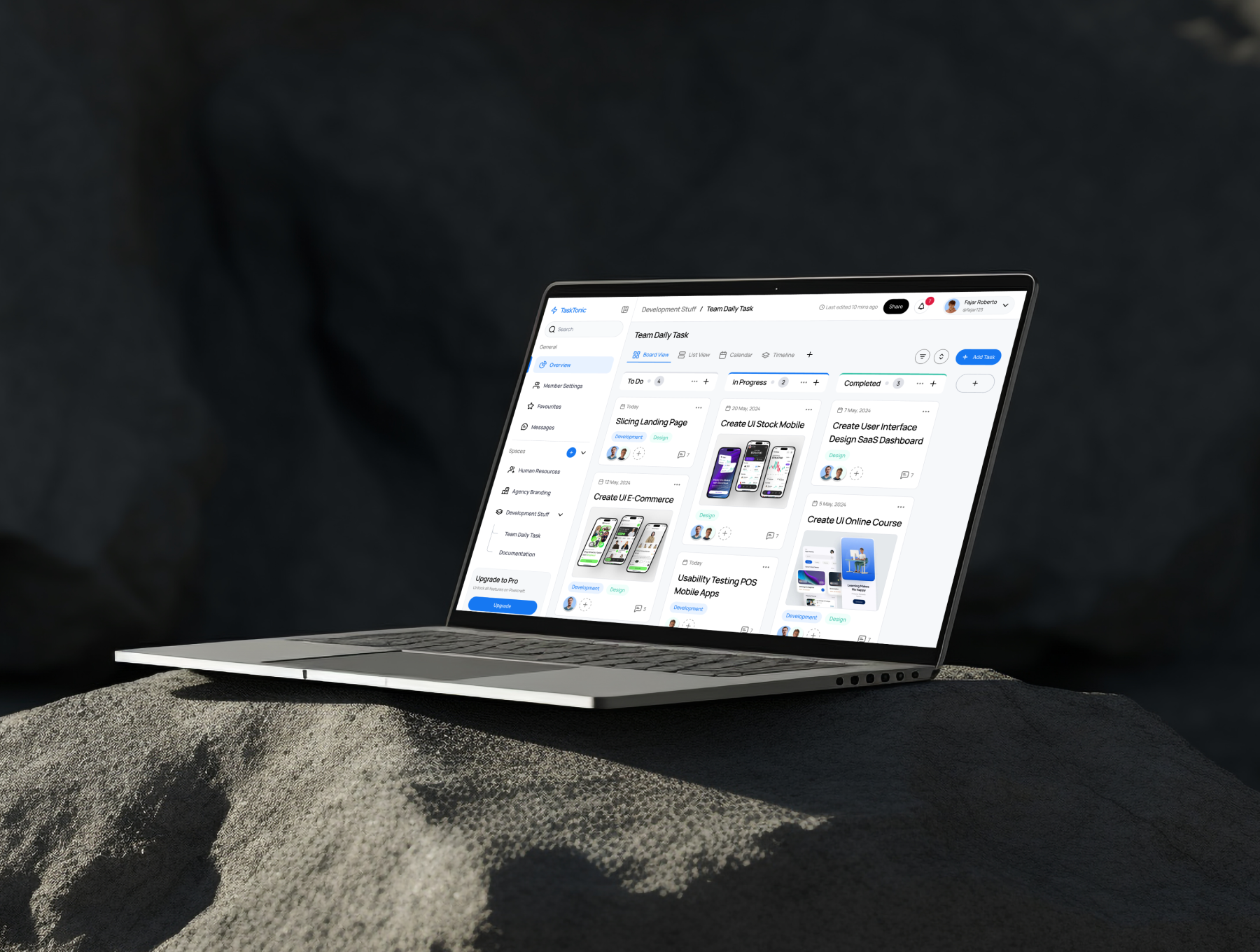 TaskTonic UI Kit - Task Management Dashboard UI KIT agency create daily dashboard development documentation dpopstudio employee favorite human interface management member message resources saas stuff task tasktonic to do