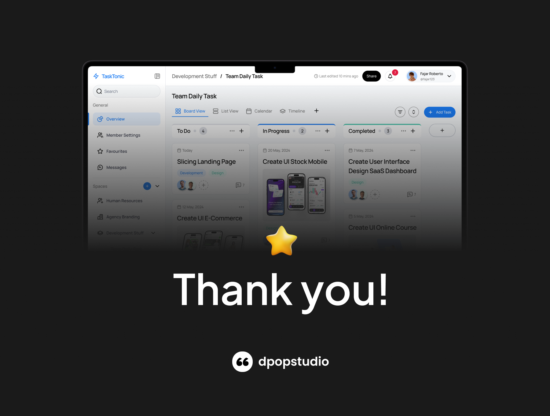 TaskTonic UI Kit - Task Management Dashboard UI KIT by Ridwan Saputra ...