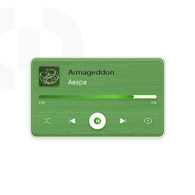 Music player card card ui