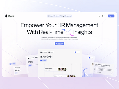 HR Management Landing Page ai b2b career clean crm employee hiring hr hr management human resource jobseeker landing landing page management saas startup ui ux web design webdesign website