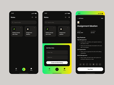 Note Taking App bottom sheet idea bottom sheet inspiration create new modal create new note dark theme doc doc app minimal design mobile app note in mobile note taking app notes notes app