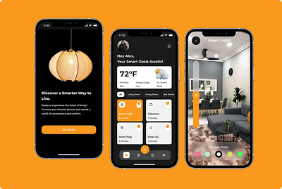 Smart Home App animation graphic design ui