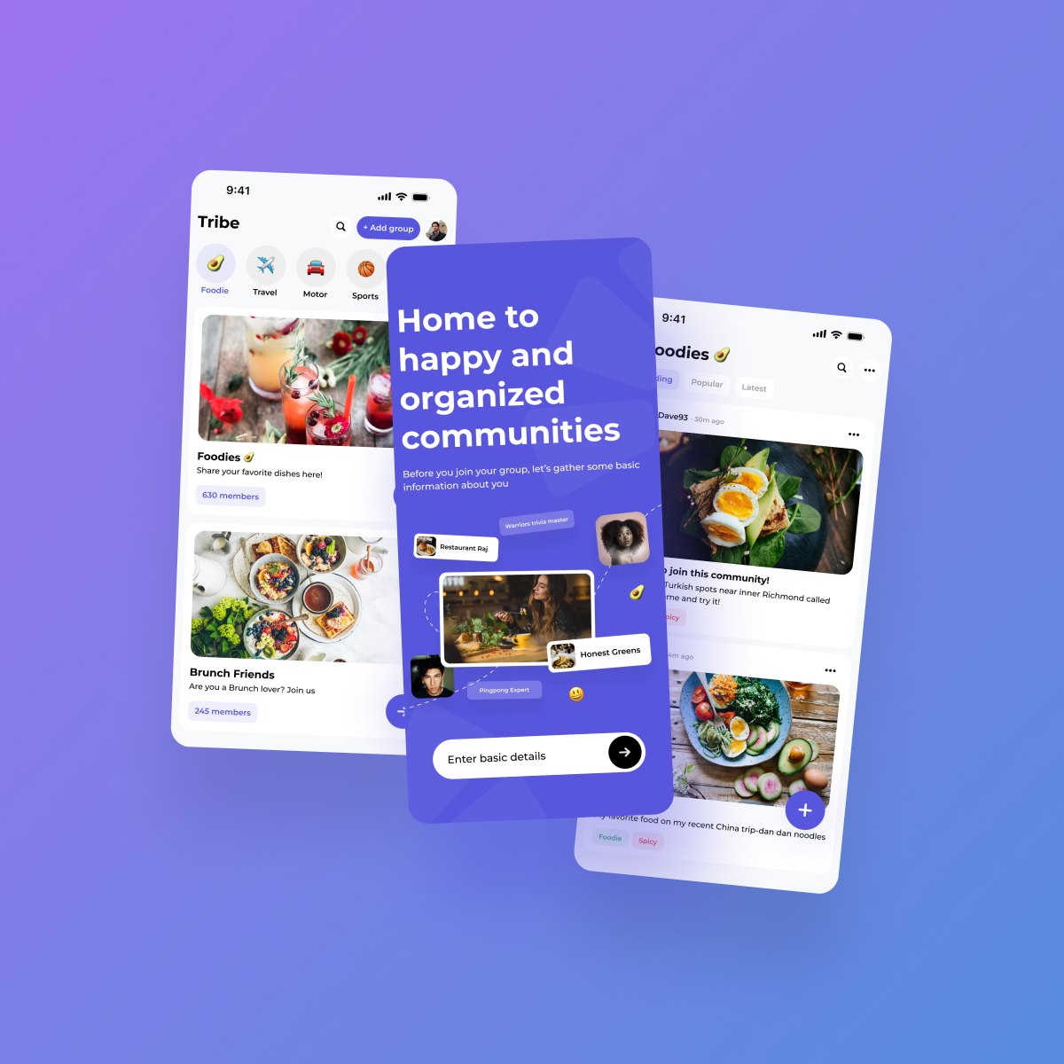 Group Chat App app chat group iphone purple ui user interface