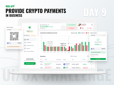 Day 9. Web app: Provide crypto Payments in business blockchain ui crypto dashboard ui crypto payment crypto ui crypto ux transaction ui uiux web app ui web app ux