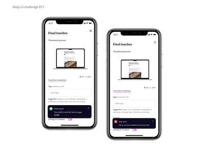 Daily UI challenge 011-Flash message challenge design mini case studies typography ui ui challenge ui design ux ux design