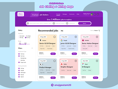 #DailyUI Challenge #050: Job Listing or Hiring Page 👩‍💻🚀 050 50 app creative dailyui dailyui050 dailyui50 design dribblbe graphic design hiring page illustration interactive job listing landing page trending ui ux webpage