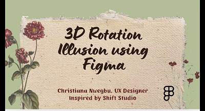 3D Rotation Illusion in Figma 3d design animation interaction design masks ux design