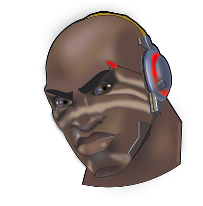 Doomfist blizzard digital art doomfist fan art fighting game game character gaming illustration overwatch 2 power gauntlet sci fi art superhero video game art