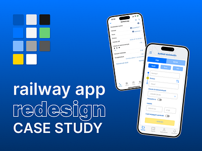 Railway application redesign - Case study app redesign application case study graphic design redesign ui design user testing ux design uxui