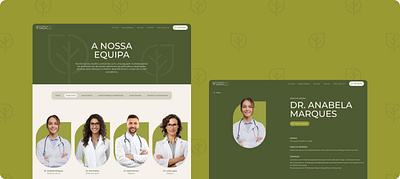 Clínica do Jardim - Team Page green healthcare interface design medical ui visual design website