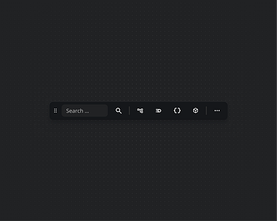 Smart Floating Toolbar UI Design canvas case study component control panel dark dark ui design design system fab ui ux