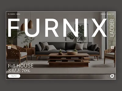 Furnix - Website Design brandidentity design ecommerce figma furnituredesign interface interiordesign minimalist productshowcase ui uiux webdesign website