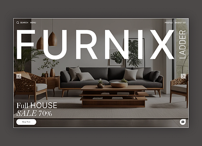 Furnix - Website Design brandidentity design ecommerce figma furnituredesign interface interiordesign minimalist productshowcase ui uiux webdesign website