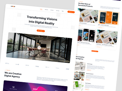 Digital Agency Landing Page agency clean creative creative agency creative agency landing page digital agency digital agency landing page landing page modern protfolio showcase startup ui design web agency web ui