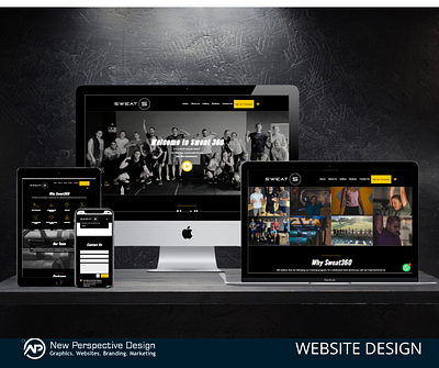 Innovative Website Design for Sweat 360: A Modern, User-Centric branding graphic design logo