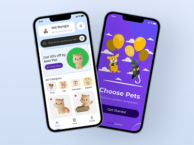 Choose Pets-Mobile Apps beautiful Ui Design app appointment design ecommerce app interface minimal design mobile mobile ui mobileappdesign onboarding app ui online shop pet app pet care pet community pet food pets ui ui design ux ux ui design