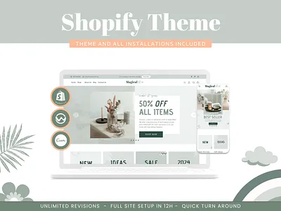 Shopify Theme, Modern Shopify Template branding design ecommerce ecommerce theme graphic design illustration shop shopify shopify design shopify template shopify theme ui