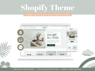 Shopify Theme, Modern Shopify Template branding design ecommerce ecommerce theme graphic design illustration shop shopify shopify design shopify template shopify theme ui