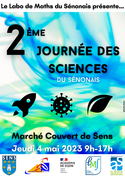 Poster - Journée des Sciences du Sénonais graphic design poster science