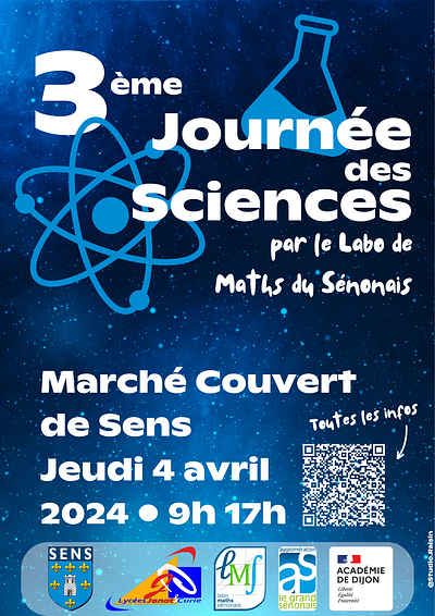 Poster - Journée des Sciences du Sénonais (Suggestion) graphic design poster science