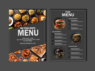 Menu, Restaurant Menu, Food Flyer Design branding creative flyer design graphic design menu design social media design