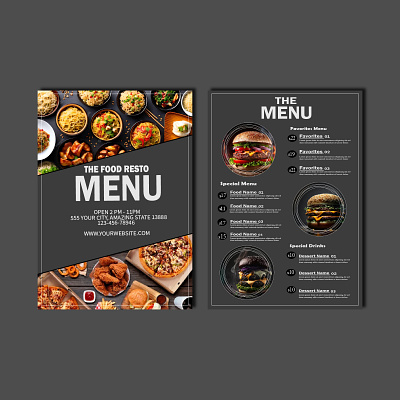 Menu, Restaurant Menu, Food Flyer Design branding creative flyer design graphic design menu design social media design