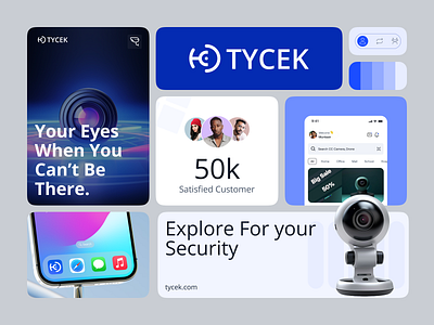 Tycek Branding – Security Redefined bertobaseit brand guidline branding cctv clean dessign design fitness minimal secuirity service ui uiux ux