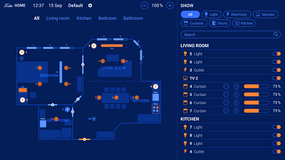 ZETTA HOME - Smart Home App - UI/UX app application design experience graphic design home interface smart svalodzin tablet ui ux