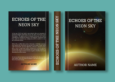 Science Fiction Book Cover Design advetisment author name book cover book cover artist book cover design book cover designer cover art design design dystopiandesign echoes galacticart market marketing neon science book cover science fication sciencefictionart scificoverart sky spaceart