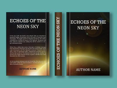 Science Fiction Book Cover Design advetisment author name book cover book cover artist book cover design book cover designer cover art design design dystopiandesign echoes galacticart market marketing neon science book cover science fication sciencefictionart scificoverart sky spaceart