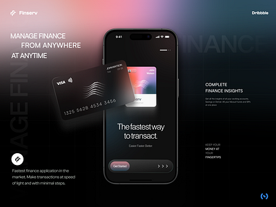 Finance Wallet App banking dark theme design digital digital finance finance glassmorph graphic design interface design management mobile product design transaction ui ux wallet web design