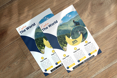 Travel flyer design template adventure design explore flyer graphic design toutism travel trip world