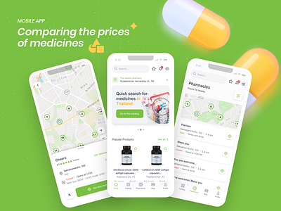 Day 10. Mobile App for Comparing the Prices of Medicines comparing medicine ios app ios uiux medicine service ios medicine ui medicine ux pharmacy ui pharmacy ux ui mobile app ux mobile app uxui